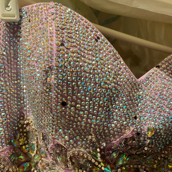 Lavender purple rhinestone prom dress - Picture 5 of 7